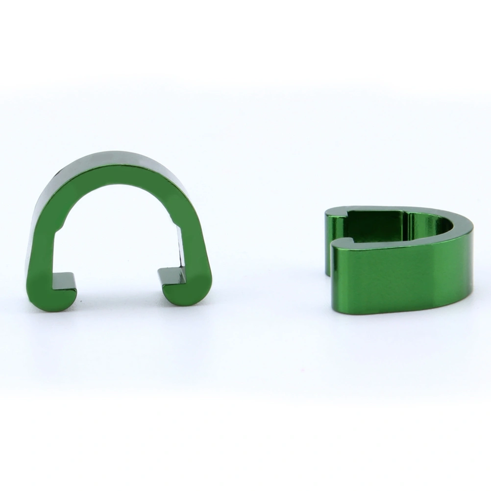 10PCS Wire Clamps Tubing Clips Mountain Bike C Shaped Buckle Bike Line Pipe Fixing Pipe Clamp Line Clips Bike Brake Line Buckle (Green)