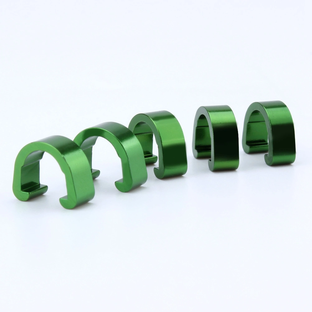 10PCS Wire Clamps Tubing Clips Mountain Bike C Shaped Buckle Bike Line Pipe Fixing Pipe Clamp Line Clips Bike Brake Line Buckle (Green)