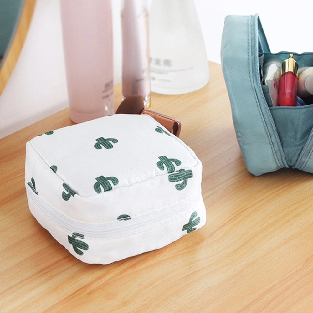 Cactus Cosmetics Storage Bag Cactus Printing Makeup Bag Portable Travel Storage Bag