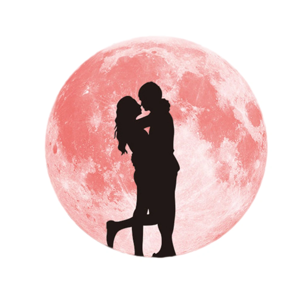 1PC 30cm Love Theme Luminous Wall Sticekr PVC Silhouette Pattern Wallpaper Removable Sticker (Kissing Couples)