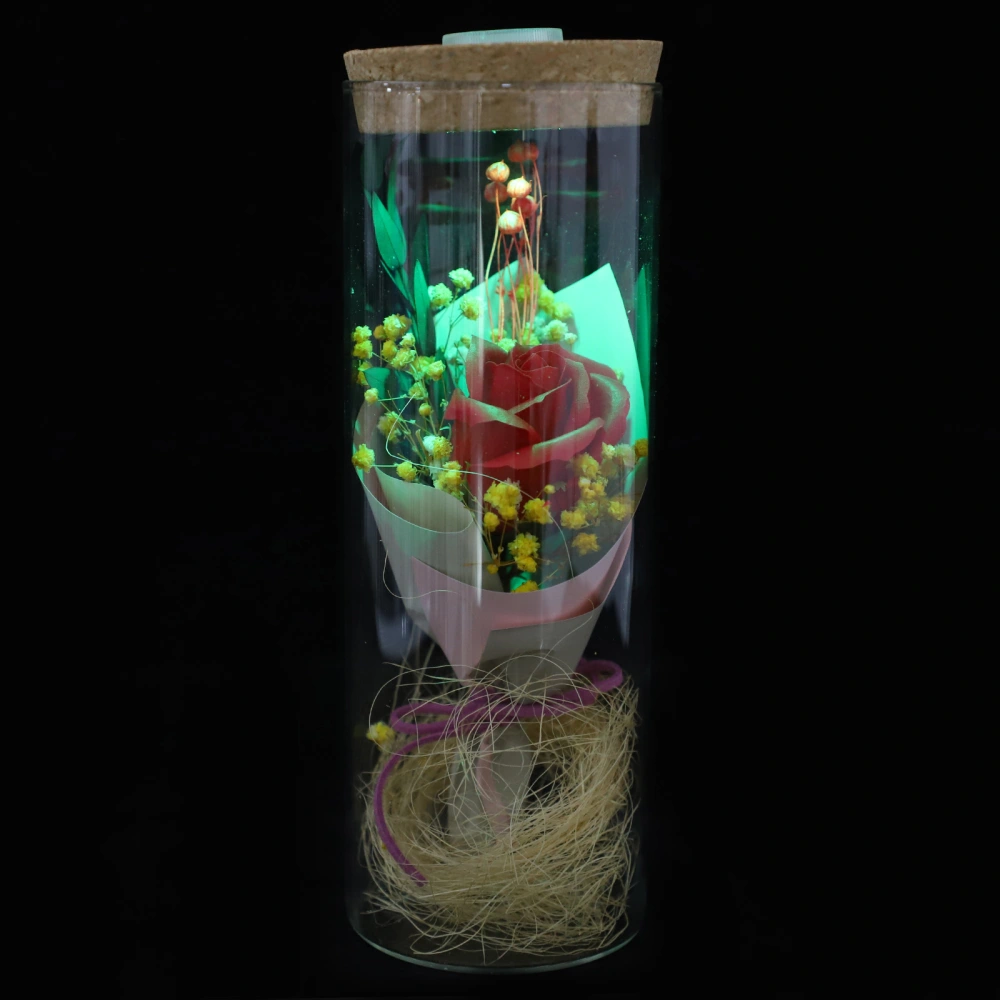 Immortal Flower Luminous Wishing Bottle Creative Gift Home Decoration for Desk