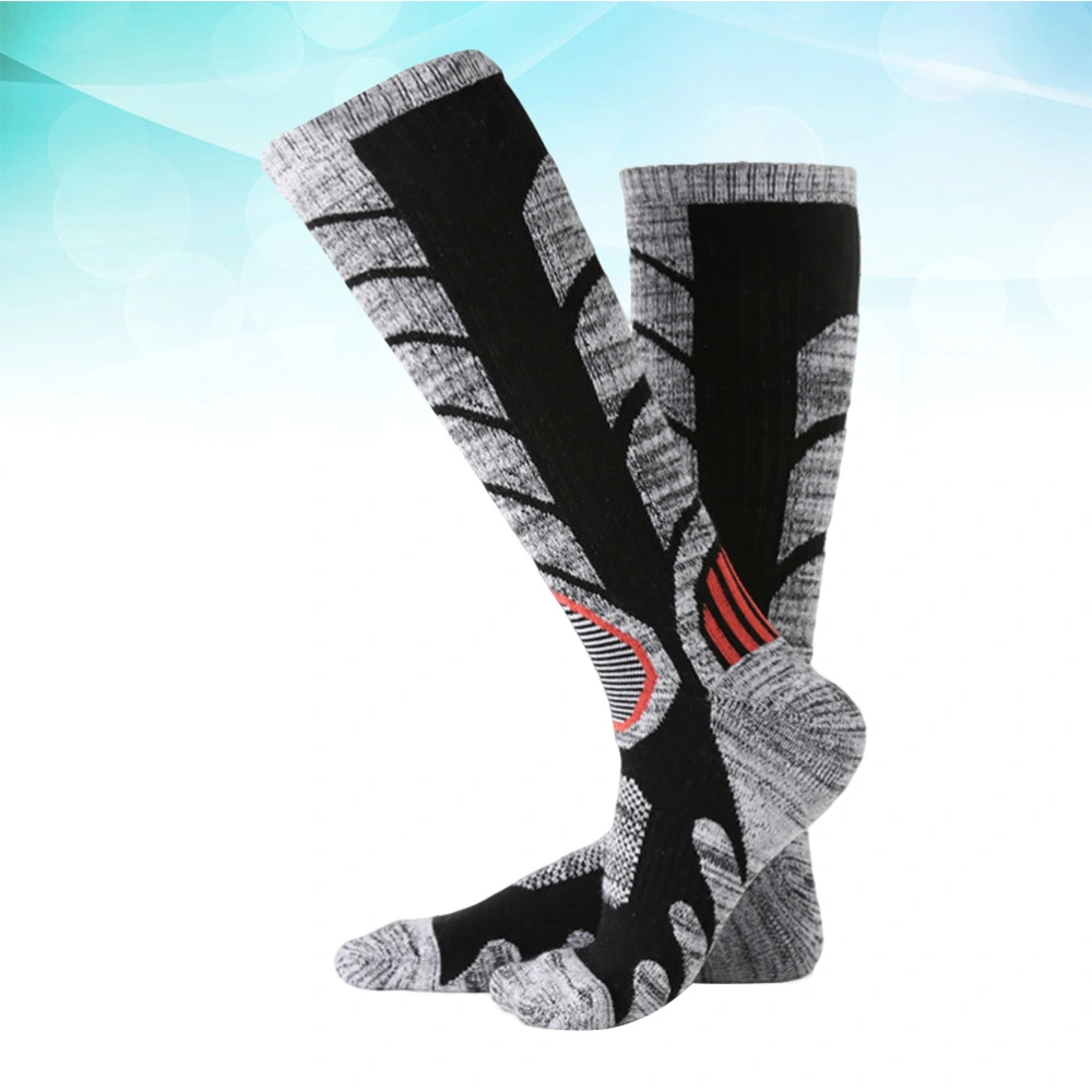 1 Pair Outdoor Socks Climbing Socks Professional Stockings Skiing Hiking Racing Cycling Socks (Size 39-44 for Men Black)