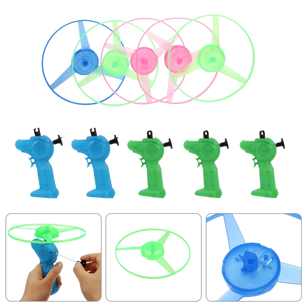 5Pcs Sky Flying Aerial Disc and 5Pcs Launcher Kit Children Kids Toys Gifts