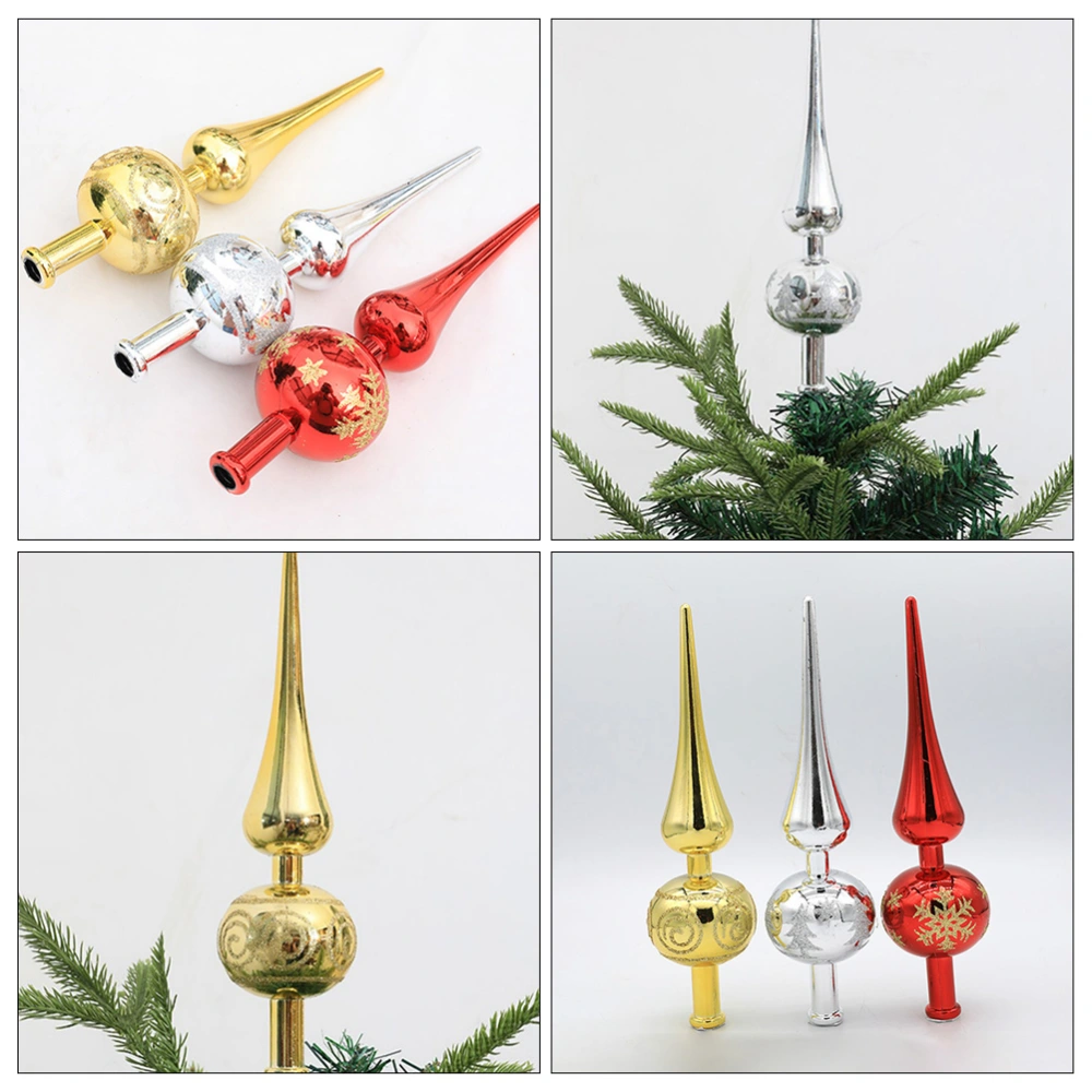 2pcs Christmas Tree Topper Delicate Xmas Treetop Decoration Xmas Tree Ornament