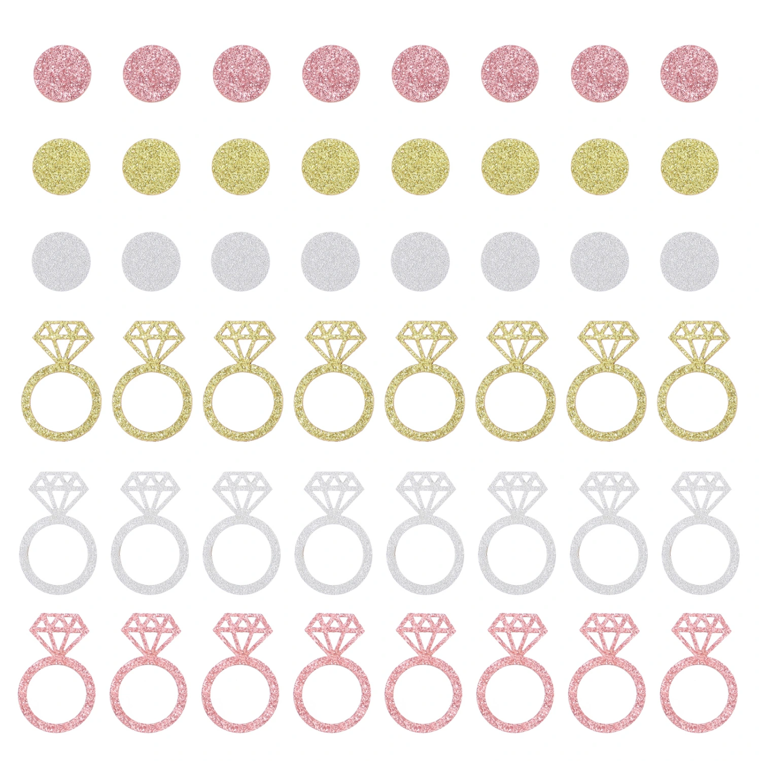 3 Sets Party Decorative Confetti Paper Confetti Diamond Ring Confetti Decor