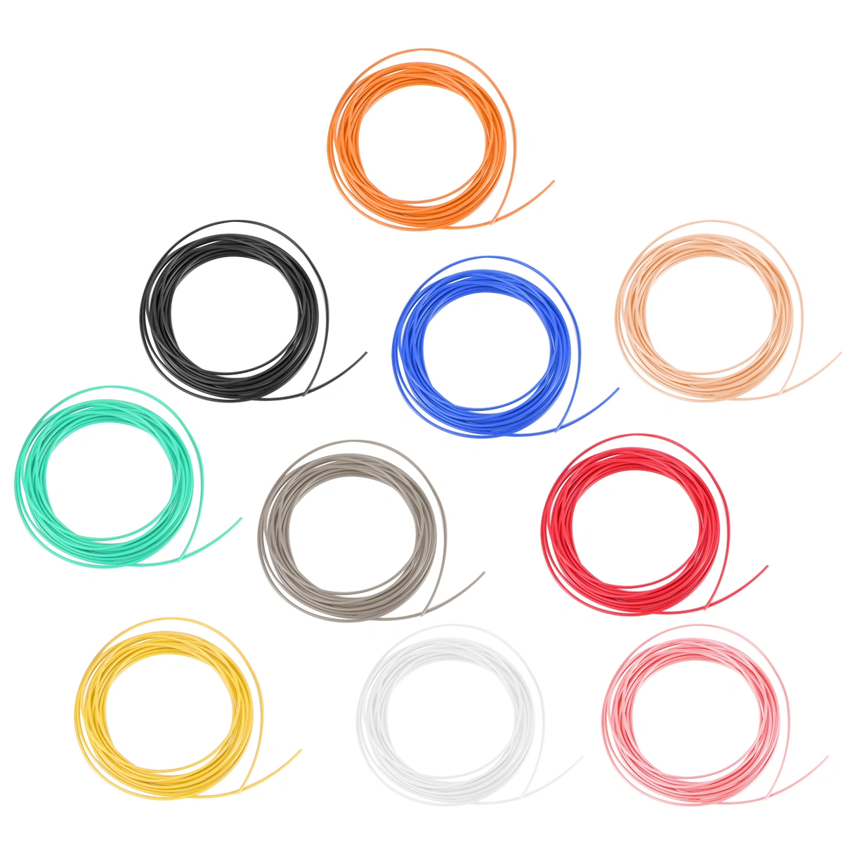 10pcs 1.75mm 3D Printing Pen Filament Refills PLA Filament Refill (ABS 5M 1O Colors Random Color)