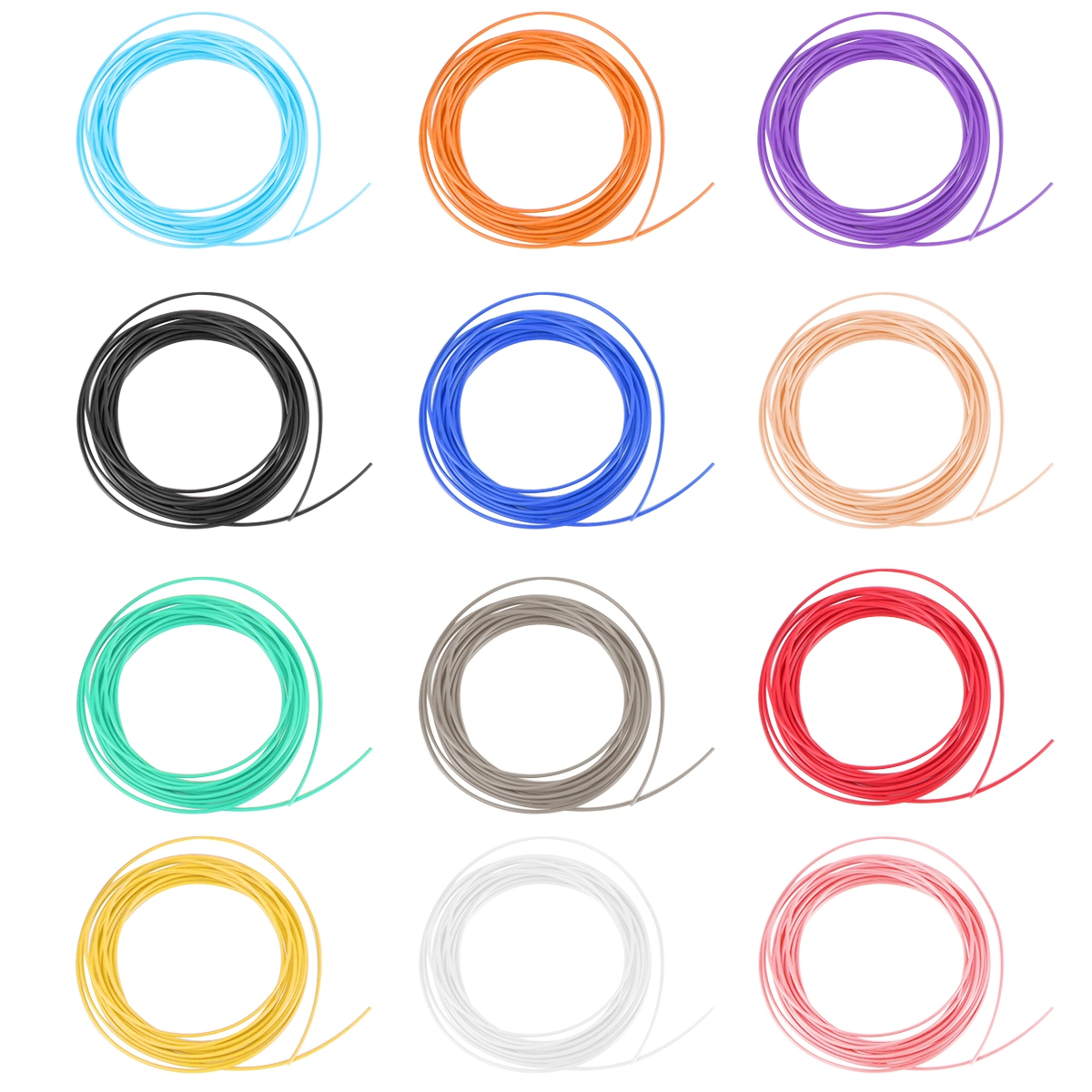 10pcs 1.75mm 3D Printing Pen Filament Refills PLA Filament Refill (ABS 5M 1O Colors Random Color)