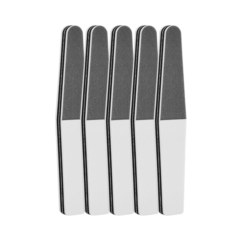 5pcs Nail Files Tools Manicure Frosted Stripe Double Side Rhombus Polished Bar Sponges