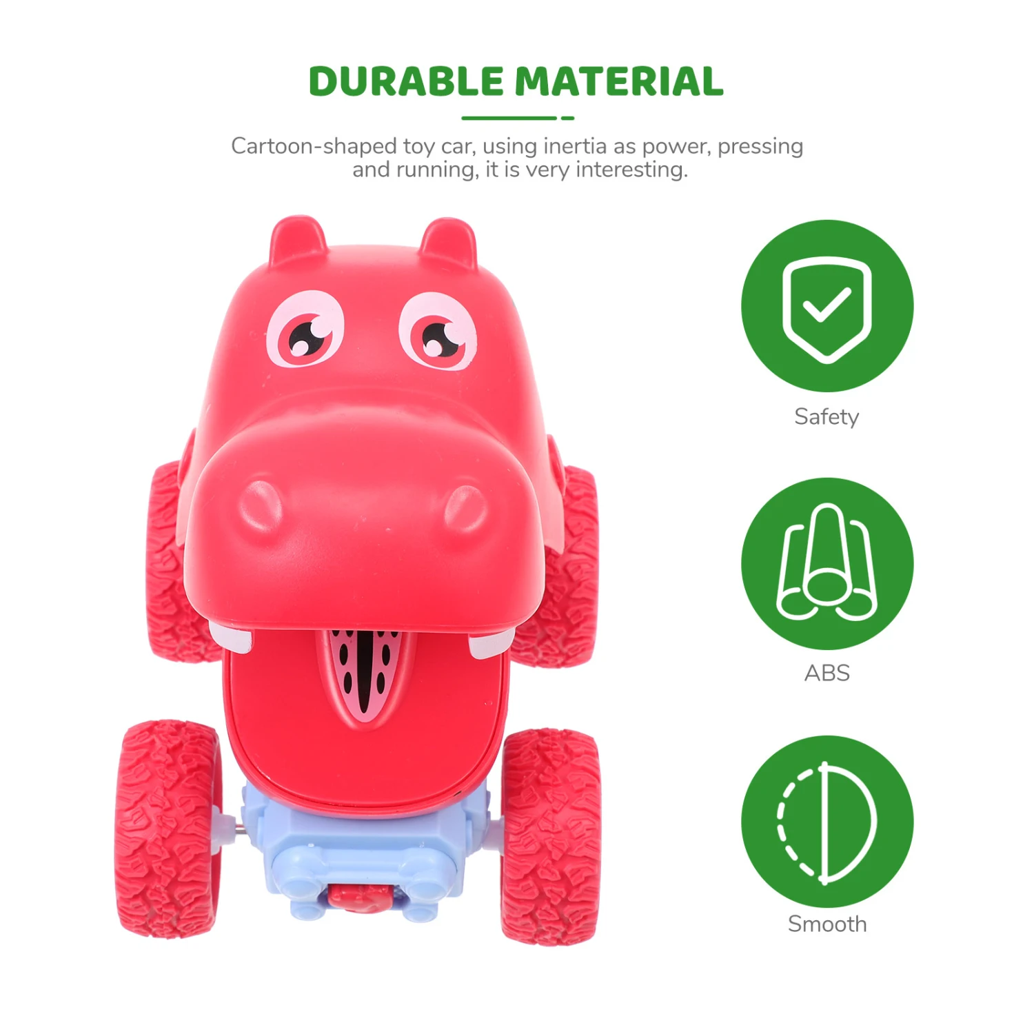 Plastic Manual Hand Press Moving Animals Vehicle Toy Cartoon Kids Plaything