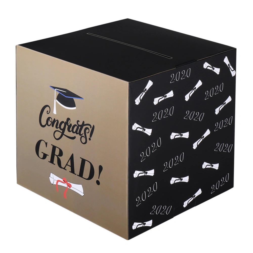 Amosfun 2020 Graduation Box Holder Paper Congrats Grad Case Graduation Party Supplies