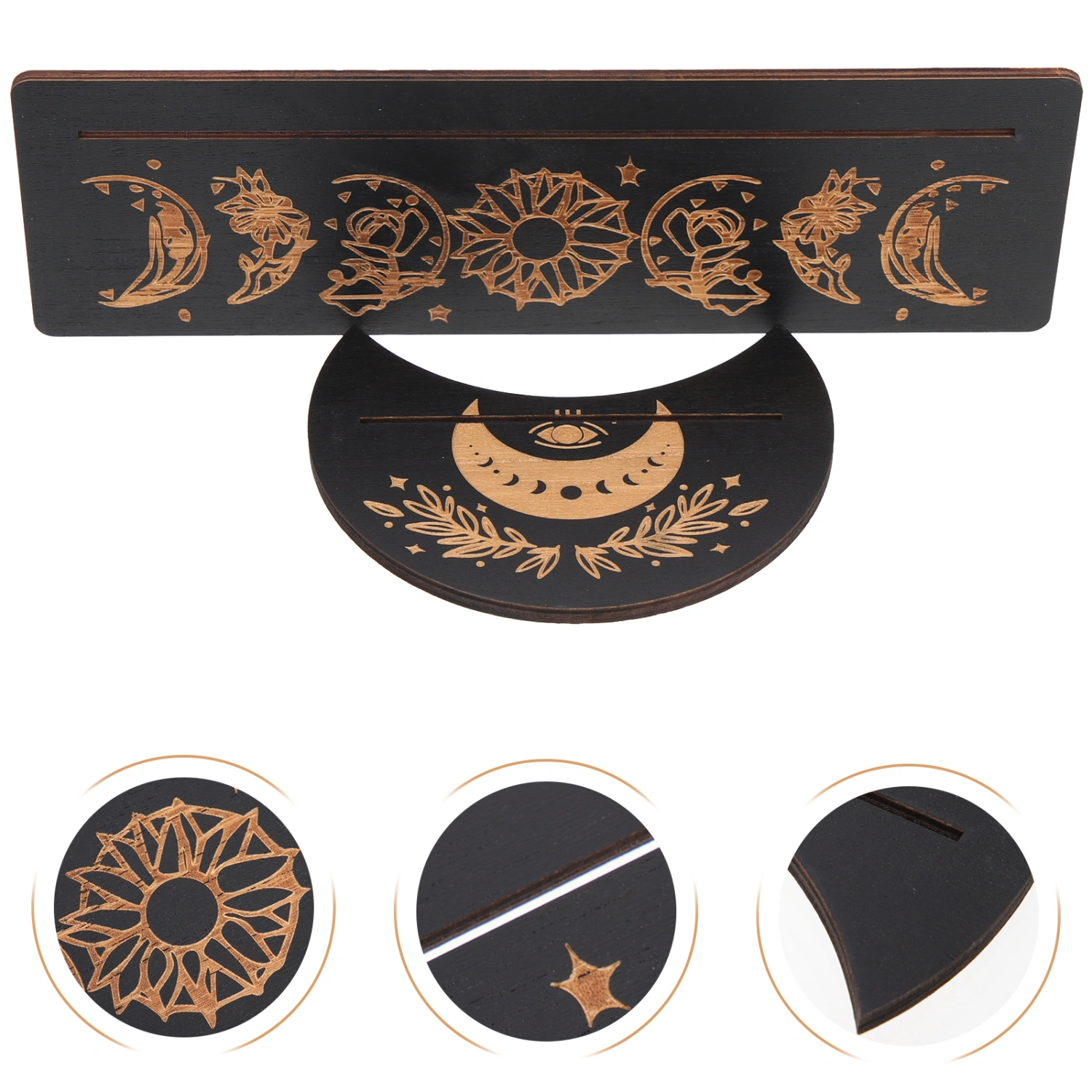 1Set Wooden Tarot Card Stand Tarot Altar Divination Accessory Tarot Card Rack