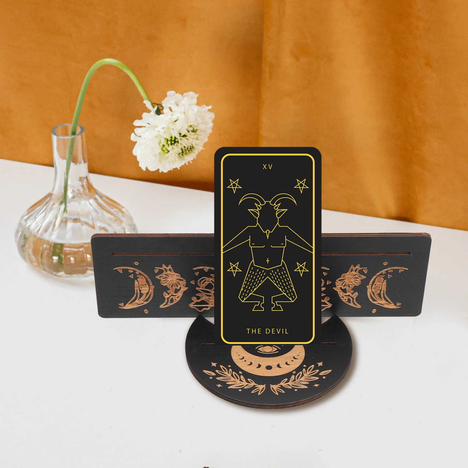 1Set Wooden Tarot Card Stand Tarot Altar Divination Accessory Tarot Card Rack
