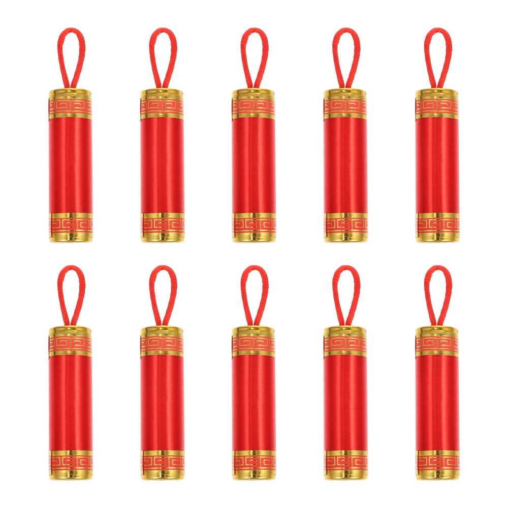 10Pcs Chinese Style New Year Firecracker Pendants Outdoor Pendants Festival Supplies