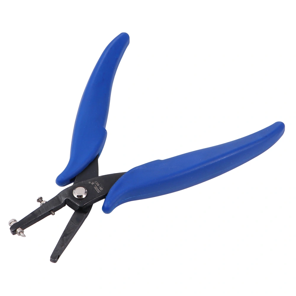 1Pc Metal Hole Puncher Heavy Duty Belt Punching Drilling Pliers Portable Punching Forceps for Watch Band Tape (1.6mm, Random Color)