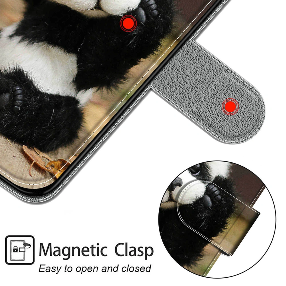 Flipping Magnetic Stand Phone Cover with Credit Cards Holder Compatible with S10