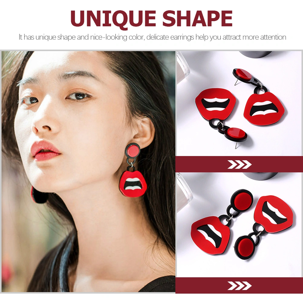 2 Pairs Girls Drop Earrings Women Retro Dangle Earrings Lady Fashion Earrings