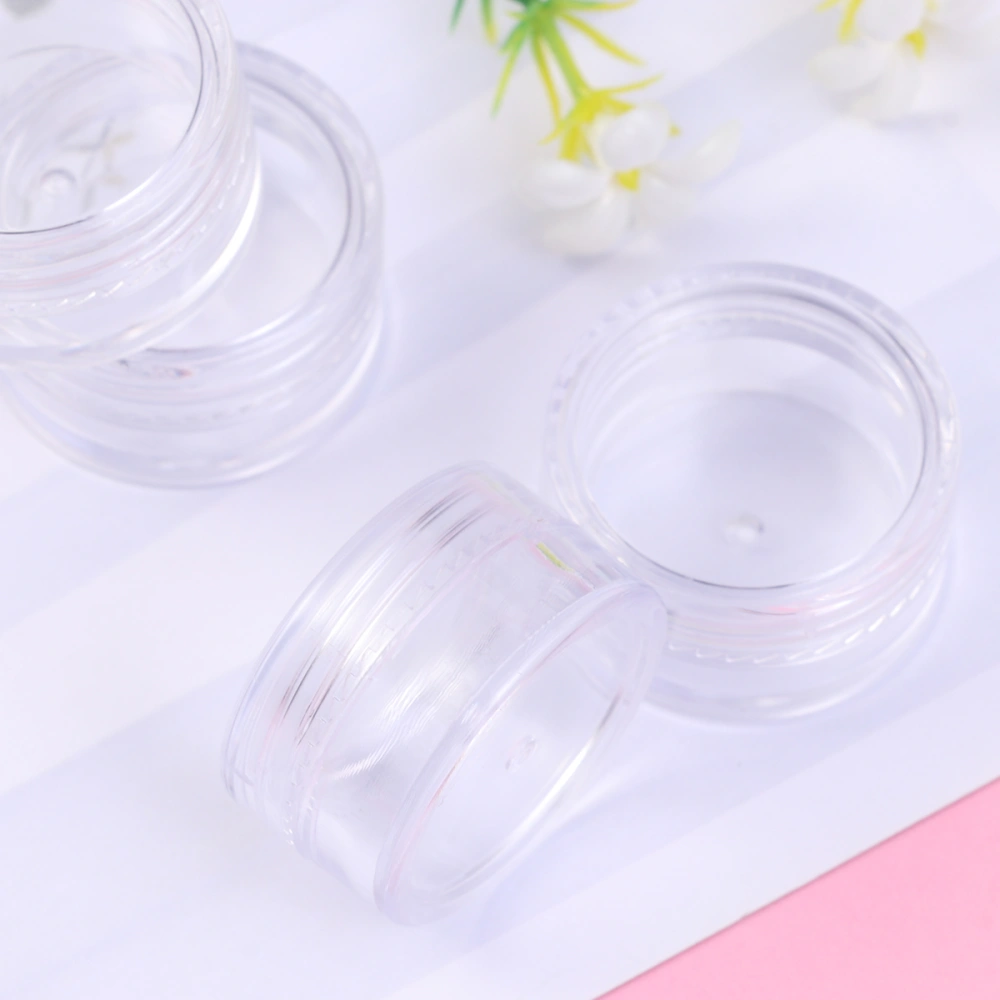 60pcs Comestic Dispenser Bottles Transparent Cream Bottle with 10pcs Small Transparent Spoon for Travel Trip (Random Color)