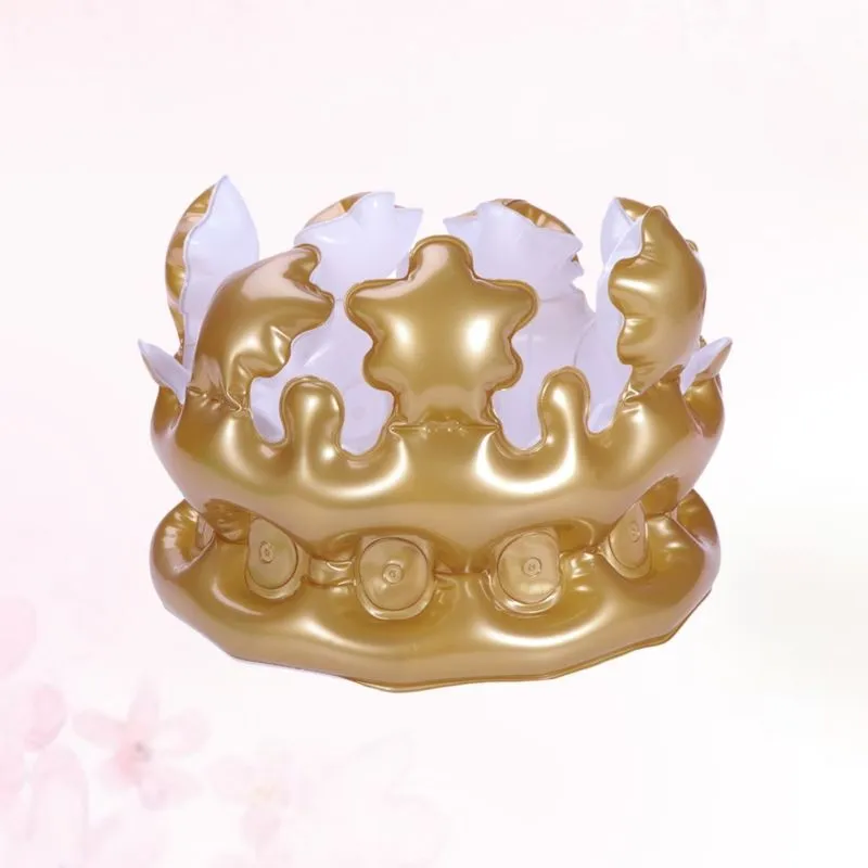 Inflatable Crown Novelty Inflatable Blow up Toy Party Favor Decoration Supplies Kids Gift