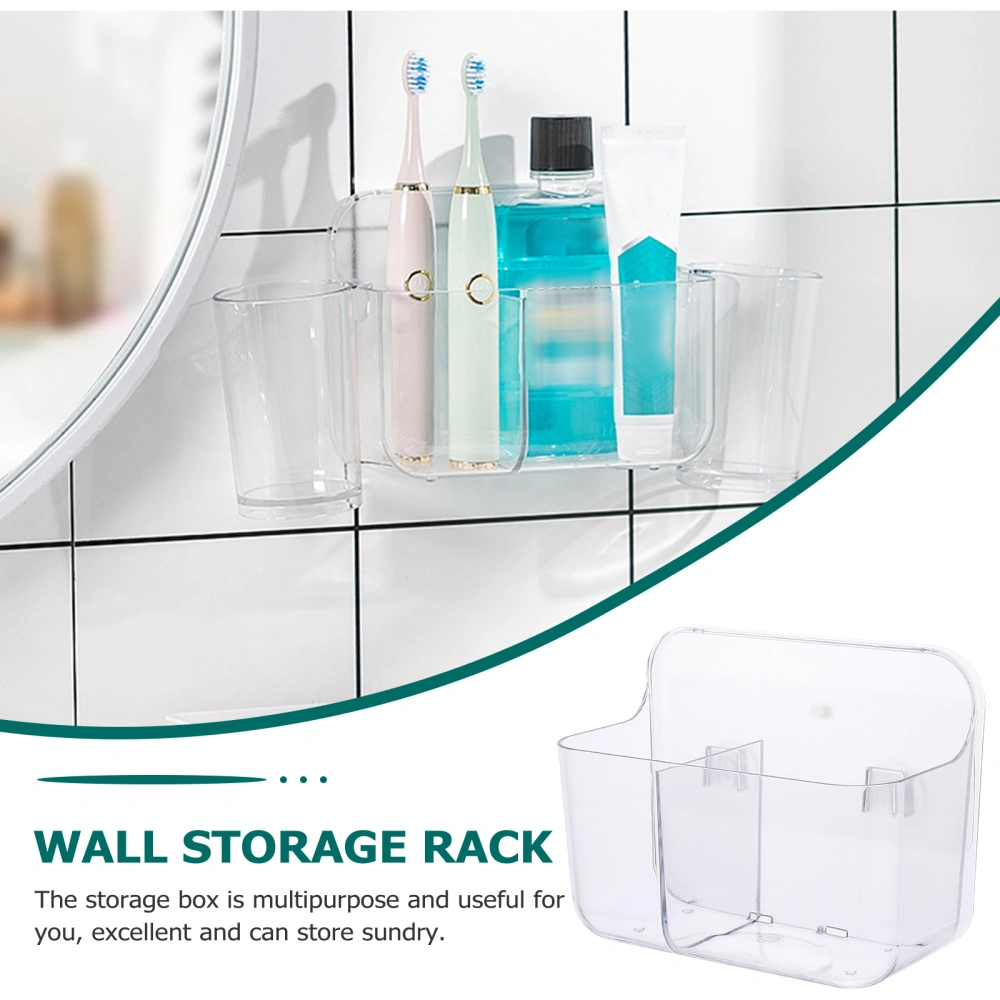 1pc Bathroom Wall Mounted Storage Box Home Kitchen Multipurpose Storage Rack