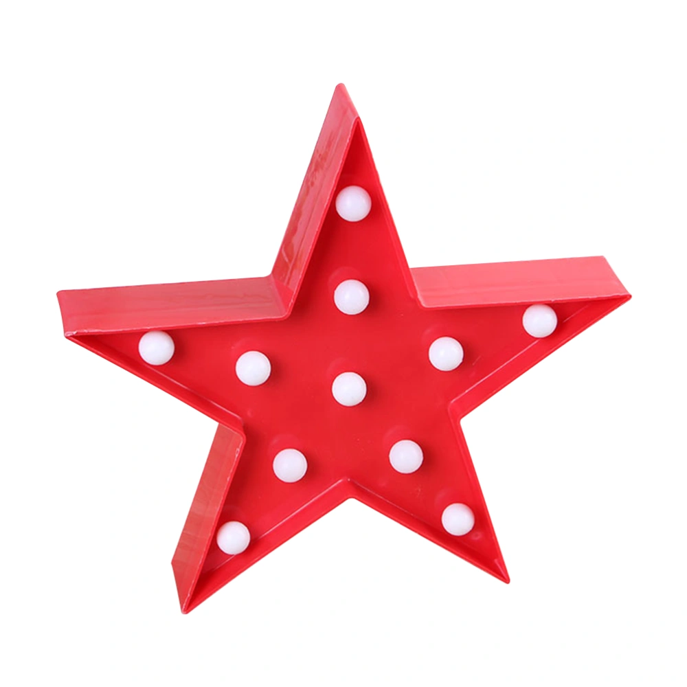 LED Star Light Star Night Table Lamp Light for Kids Room Bedroom Gift Party Home Decorations (Red)