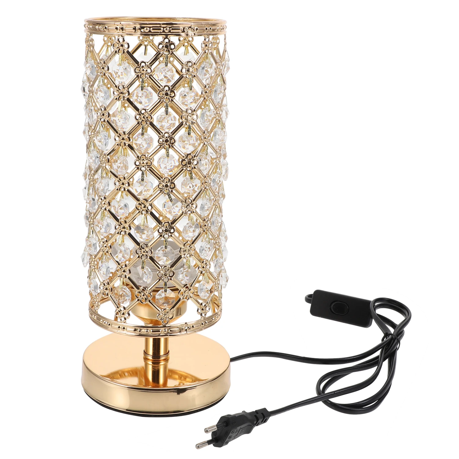 1pc Decorative Crystal Table Lamp Exquisite Tabletop Light Indoor Lamp