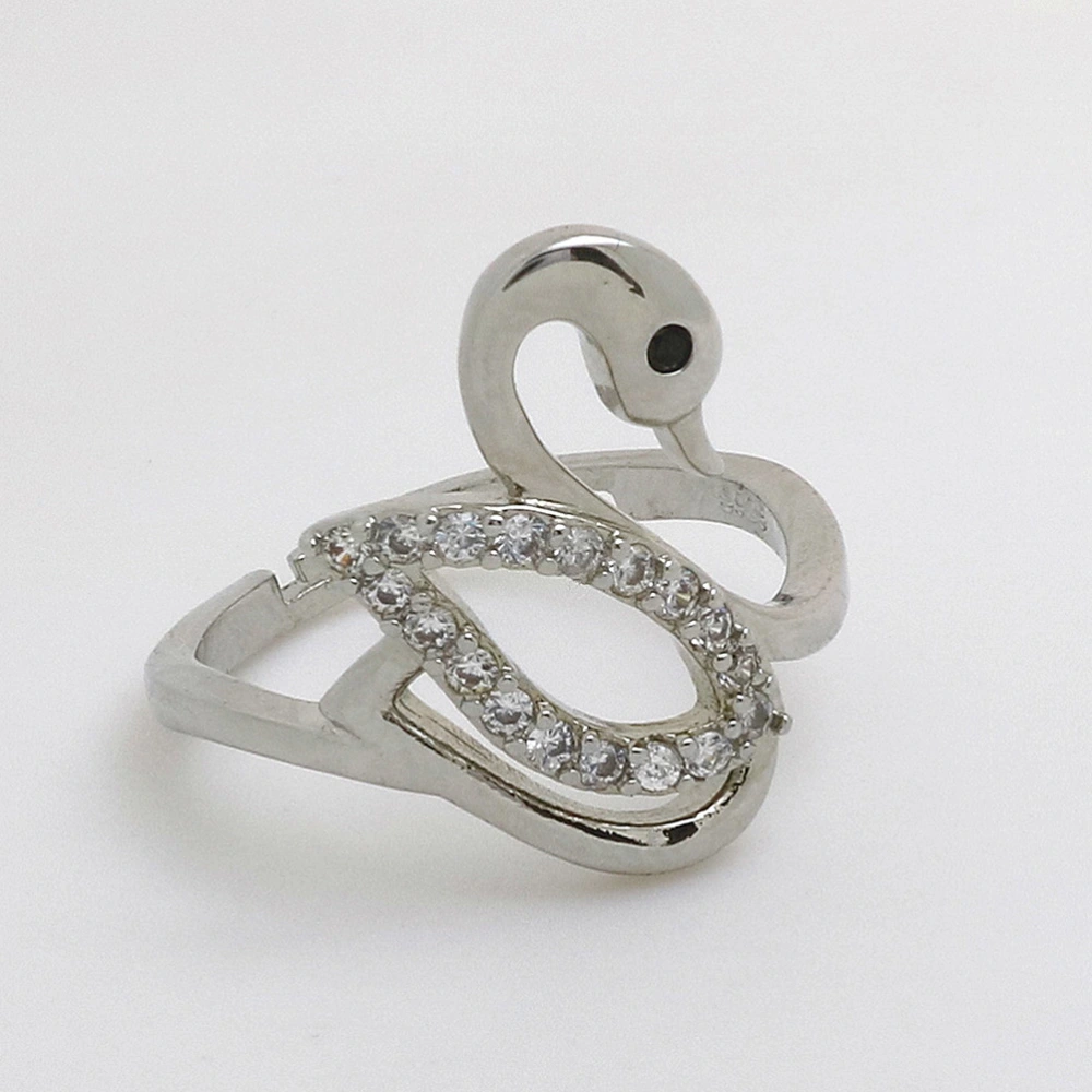 Silver Rings Swan Fashional Design Personalize Ring Gift for Girls Lover Daughter