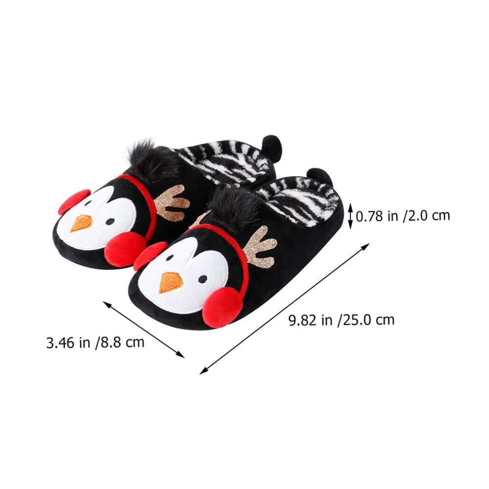 1 Pair Penguin Design Slippers Winter Slippers Warm Slipper for Home Indoor