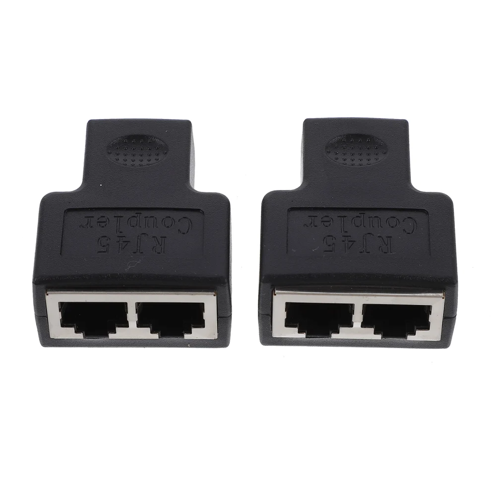 2pcs Ethernet Splitter Cable Adapter RJ45 Ethernet Cable Splitter Adapter