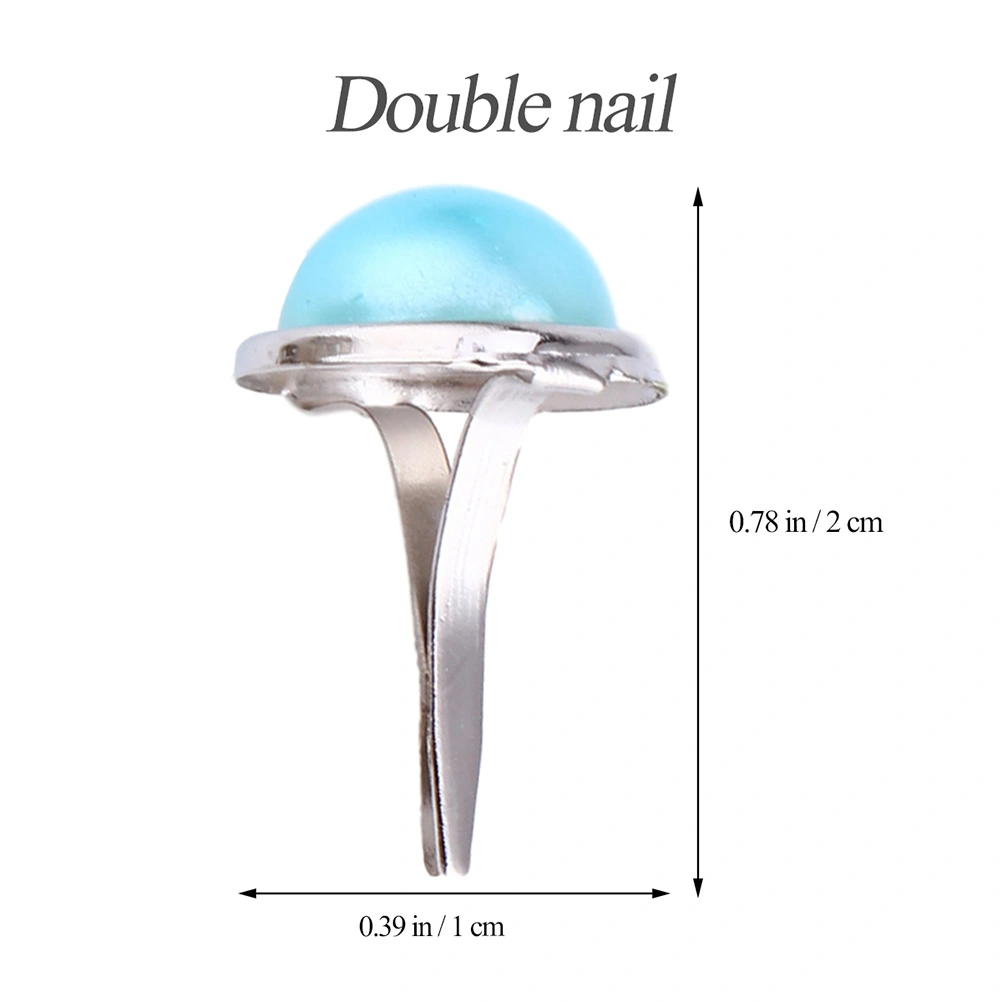 100Pcs Decorative Mini Brads Round Paper Fasteners Pearl Design Brads Random Color