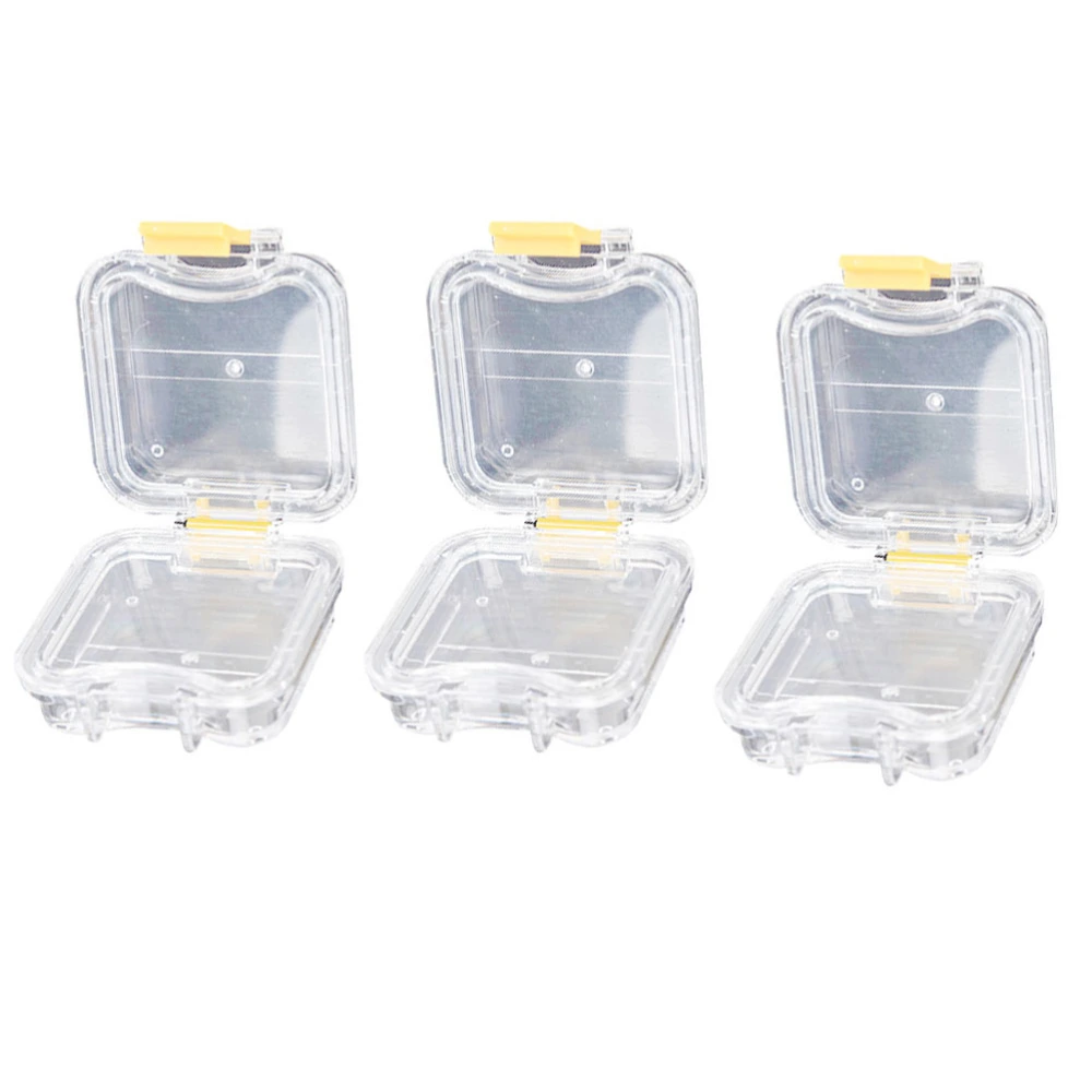 3Pcs Membrane Tooth Boxes Transparent Tooth Boxes Denture Storage Boxes