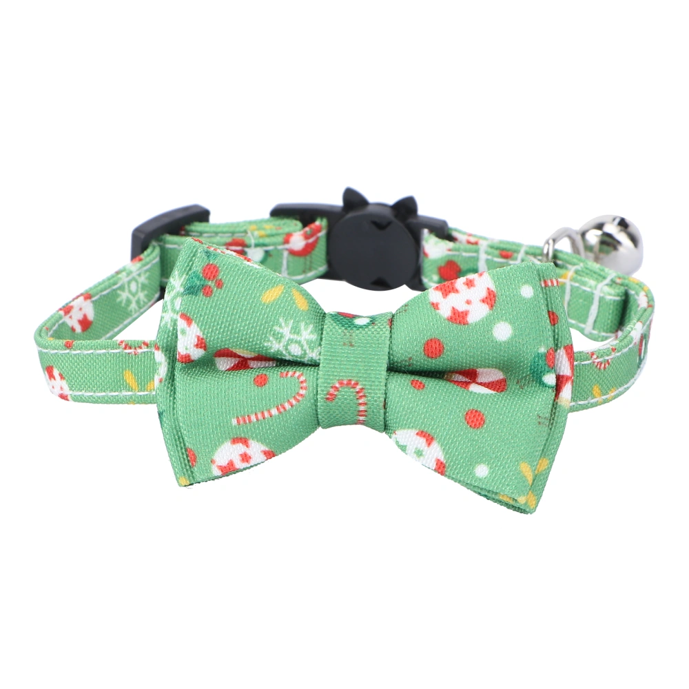 Christmas Pet Collar with Bells and Bow Ties Adjustable Cat Collar Neck Strap