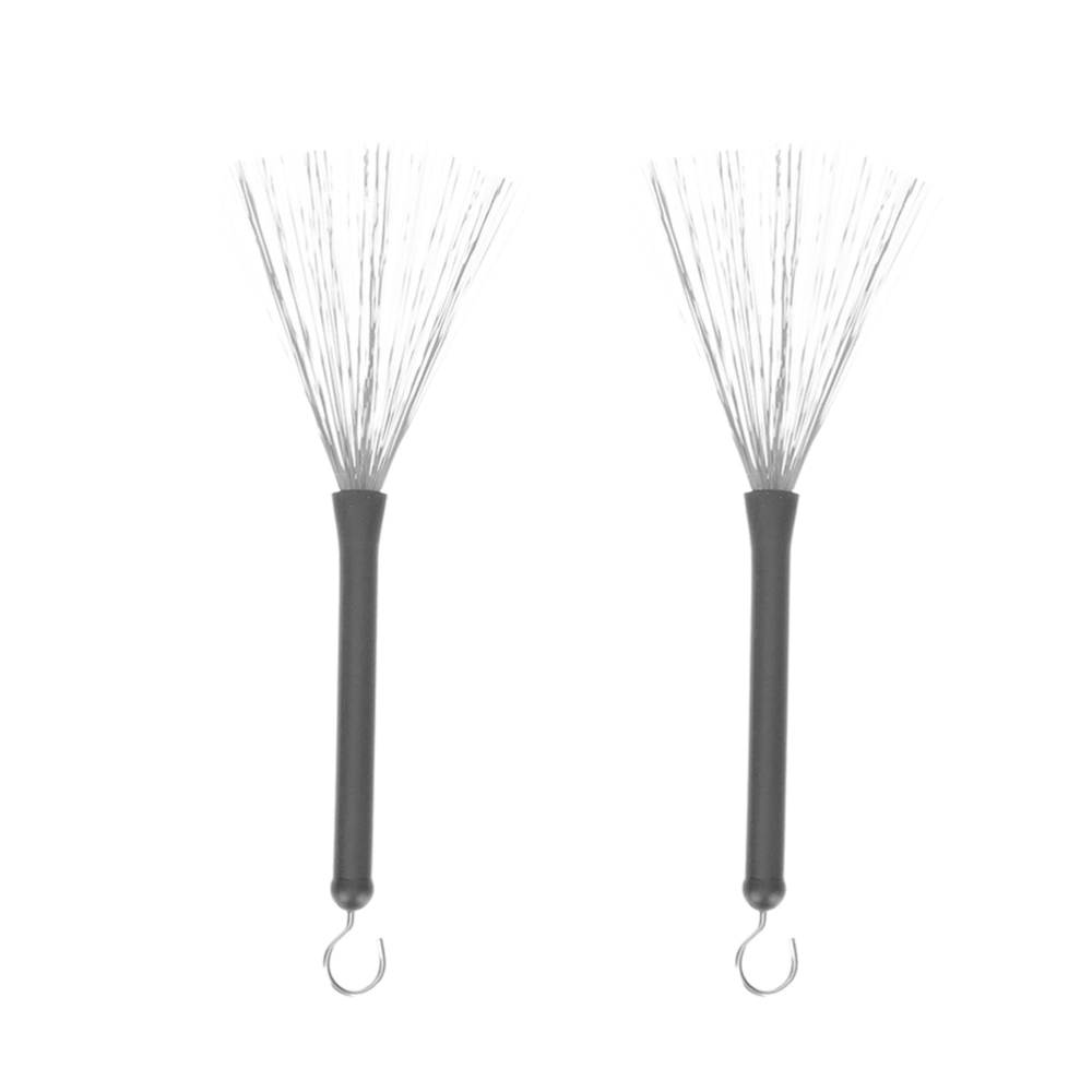 2pcs Drum Brush Drum Wire Brush Percussion Instrument Stainless Steel Wire Brush