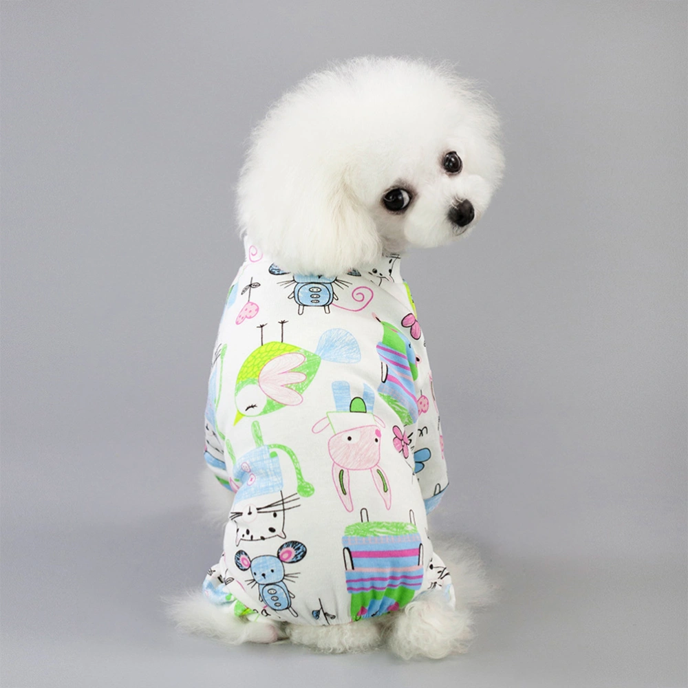 Little Mouse Pattern Pet Four-Legs Clothes Pure Cotton Dog Garment Adorable Leisure Wear Pet Costume for Pet Dog Size XXL