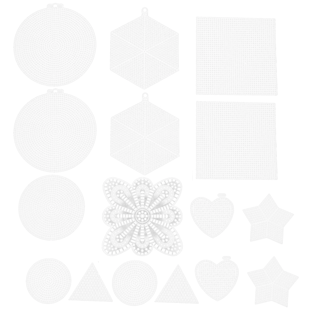 45pcs Mesh Plastic Sheet Cross Stitch Sewing Plastic Sheet (Random Style)