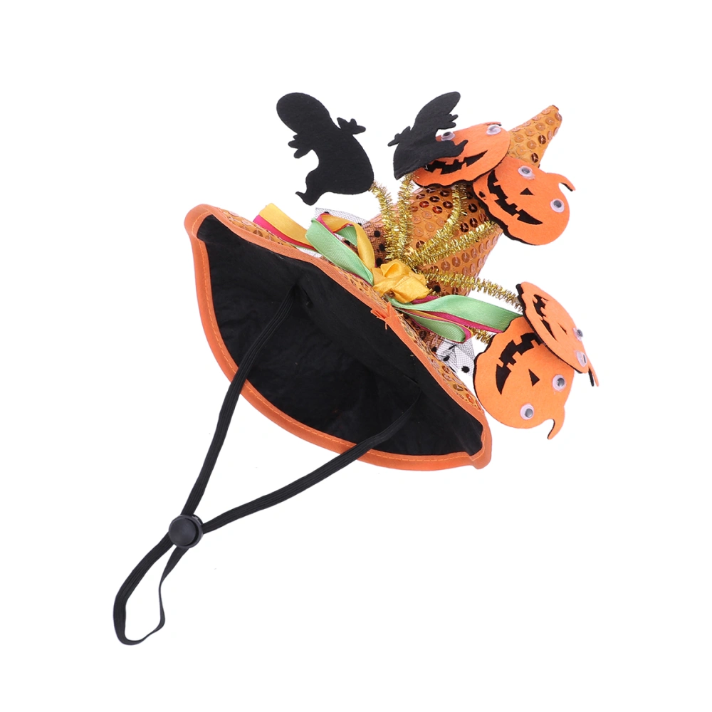 1Pc Creative Funny Pumpkin Shape Amusing Halloween Pet Decorative Hat Pet Party Cosplay Prop Orange Pumpkin