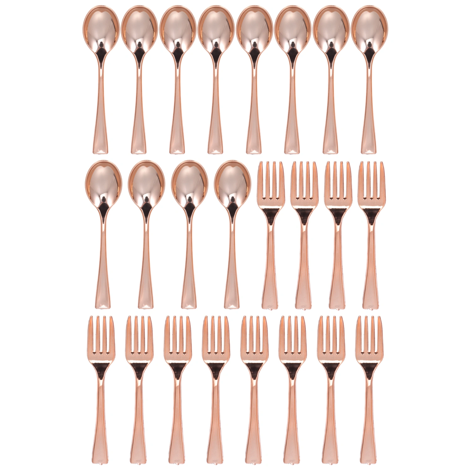 1 Set Disposable Spoons and Forks Mini Tablewares Dessert Spoons Party Supplies