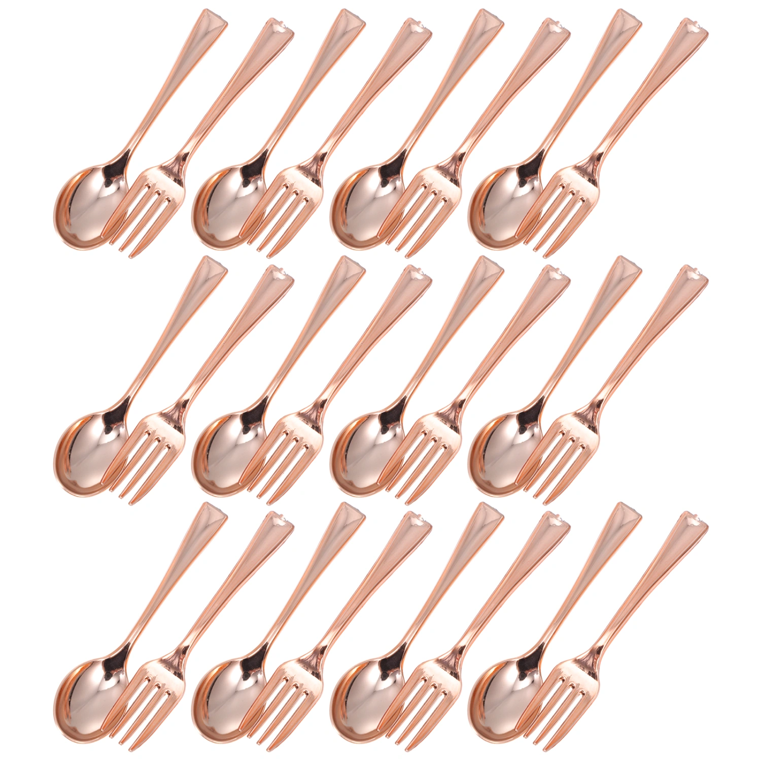 1 Set Disposable Spoons and Forks Mini Tablewares Dessert Spoons Party Supplies