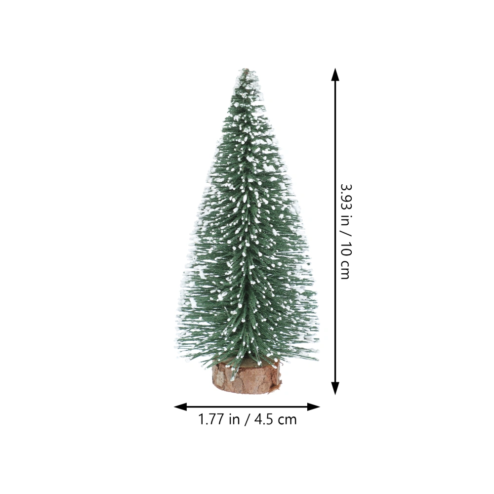 15Pcs Mini Party Trees Christmas Trees White Cedar Xmas Trees Showcase Ornaments