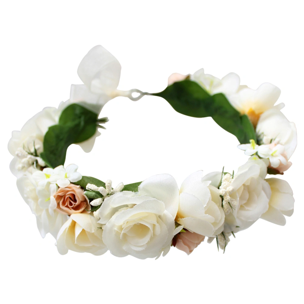 Flower Girls Crown Floral Wreath Headband Garland Headbands for Festival Wedding Party