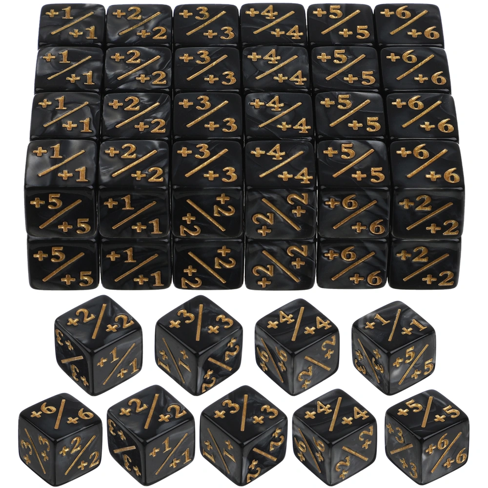 48pcs Counter Dice Set Dice Counters Acrylic Token Dices Card Gaming Accessories