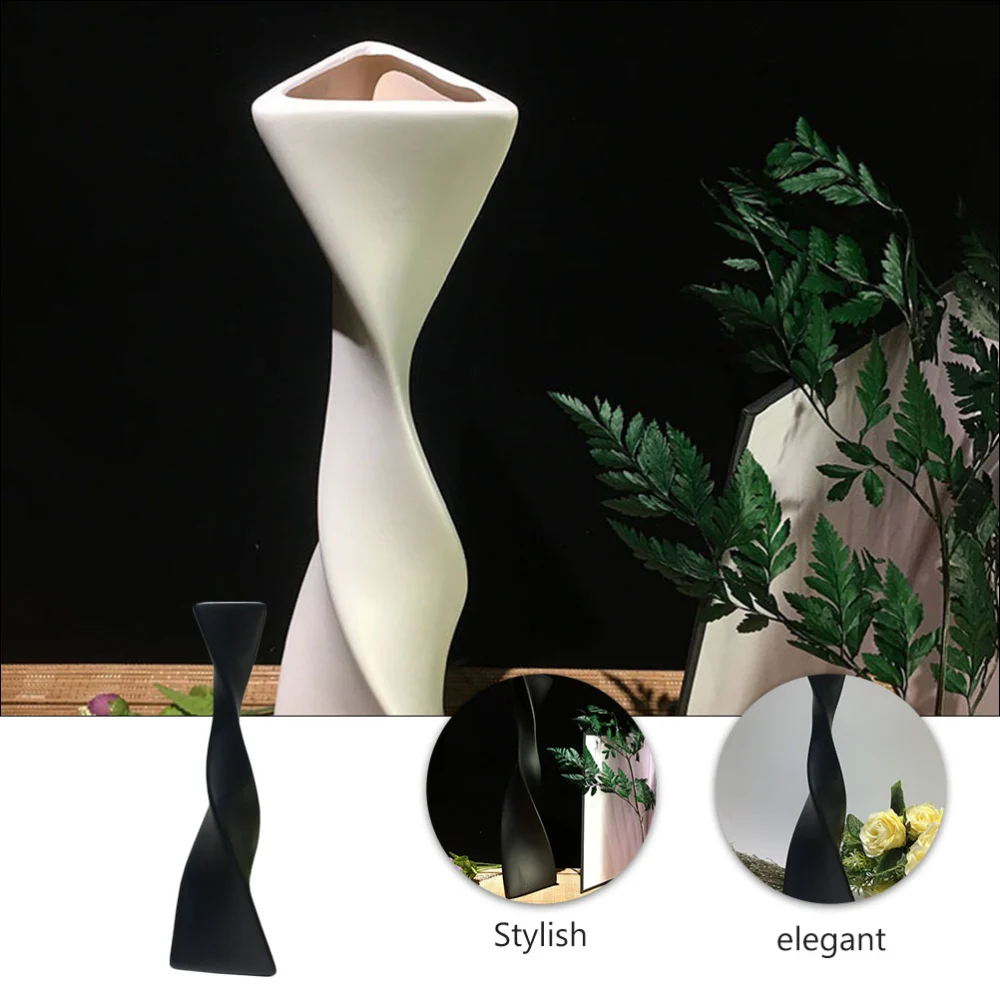 1PC Simple Modern Ceramic Vase Ceramic Vase Decoration Flower Ware(Random Color)