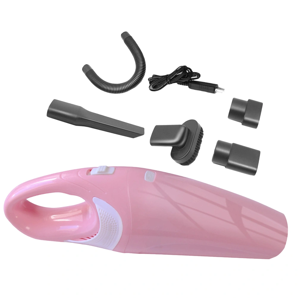 USB Charging Mini Handheld Duster Dirt Collector Vacuum Cleaner Dust Cleaner Wet And Dry Dual Use for Car R-6054 (Pink)