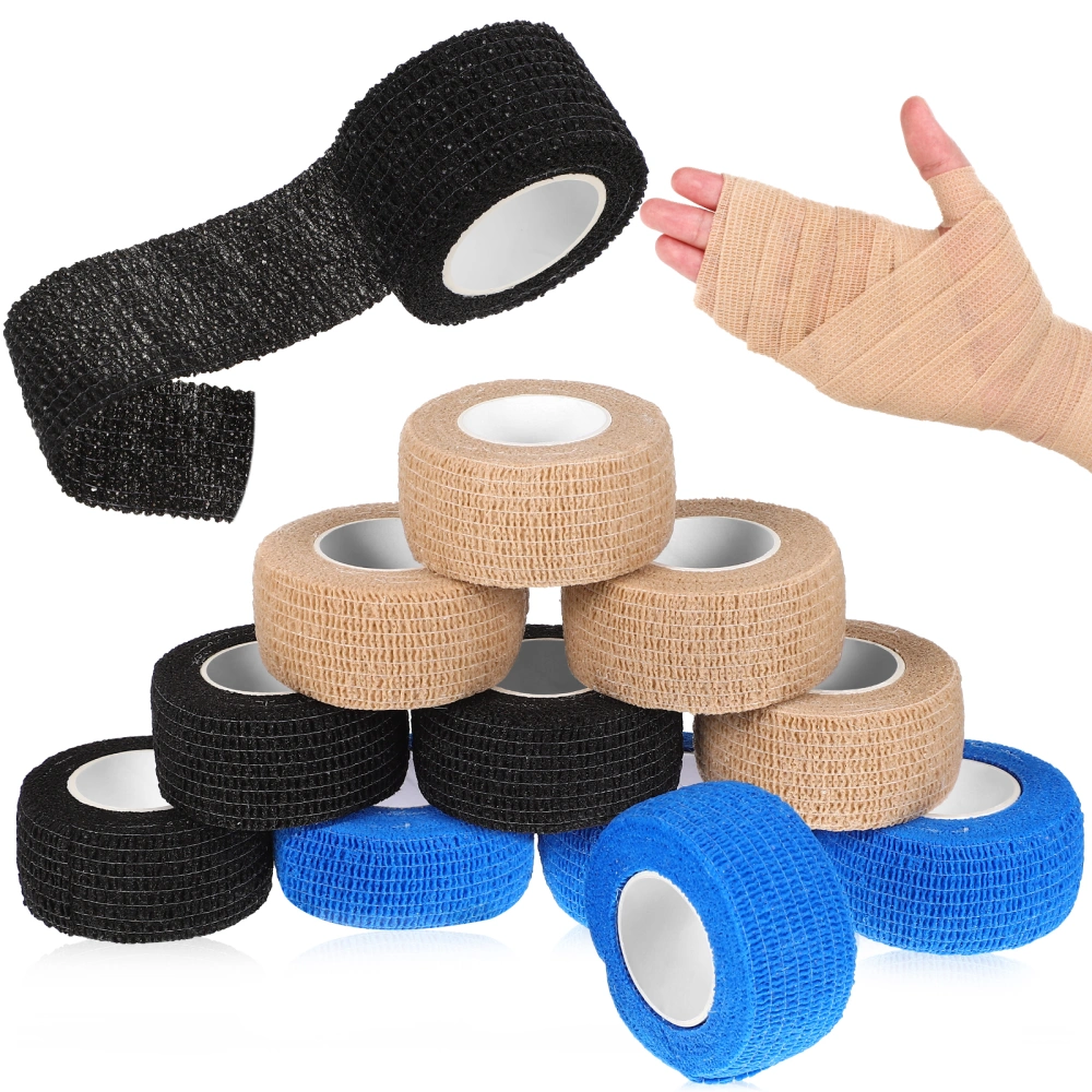 12 Rolls of Elastic Sports Tape Adhesive Bandage Wrap Wrist Tape Sports Bandage Wrap