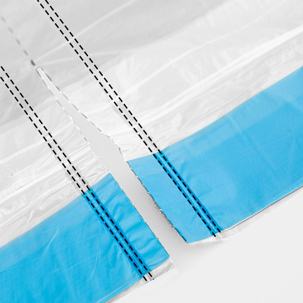 5 Roll Drawstring Disposable Garbage Bags Large Capacity Thickened Plastic Bags for Home Bathroom Kitchen (Blue,15 Bags Per Roll)