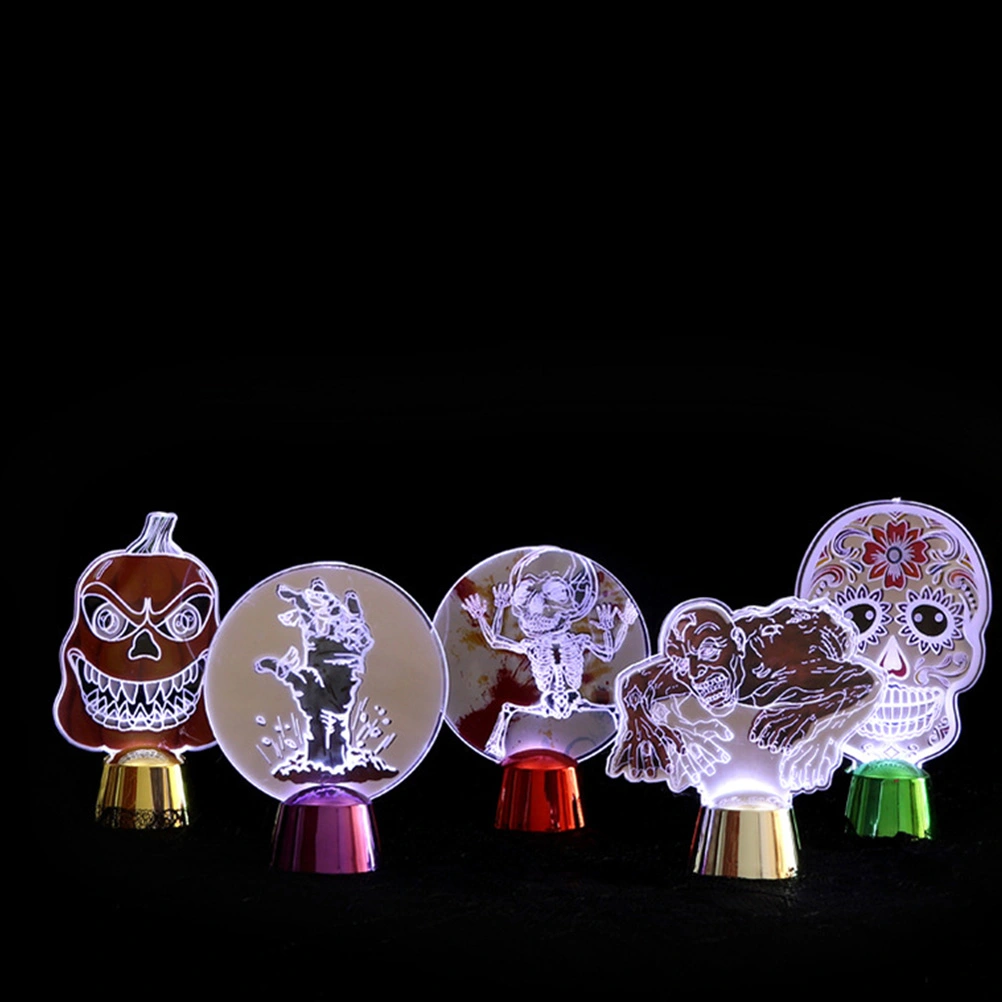 3D Zombie Design LED Acrylic Table Lamp Light Colorful Changing Rocker Switch Desk Lamp Night Light Home Bedroom Decor