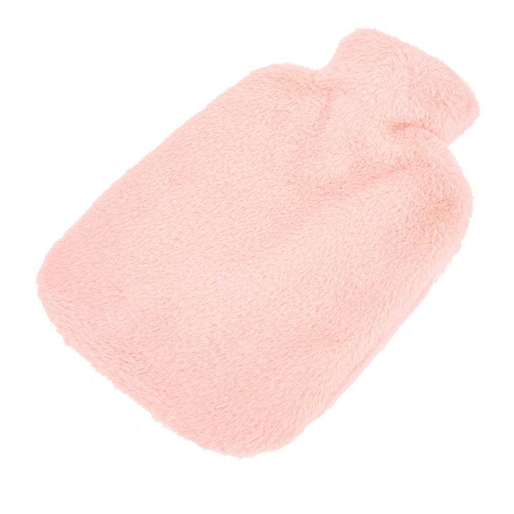 Hand Plug-In Hot Water Bag Hot Water Bottle Plush Water Bag Hot-water Bag with Plush Cover (2000ml)