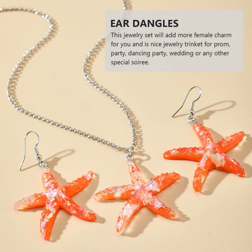 1 Set Fashion Earrings Dangle Jewelry Starfish Earrings for Nightclub Women