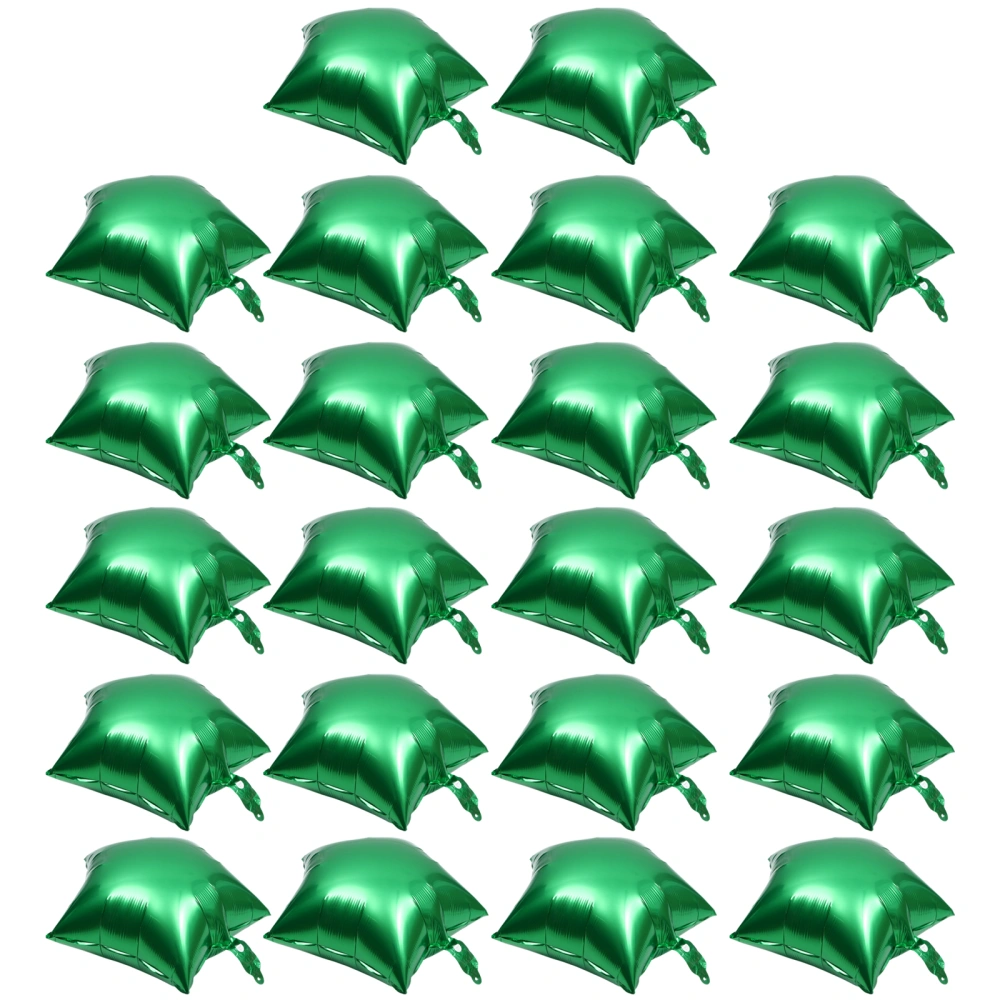 20Pcs 18 Inches Carnival Five-Pointed Star Balloons Aluminum Foil Balloon Party Supplies for St. Patricks Day (Green)