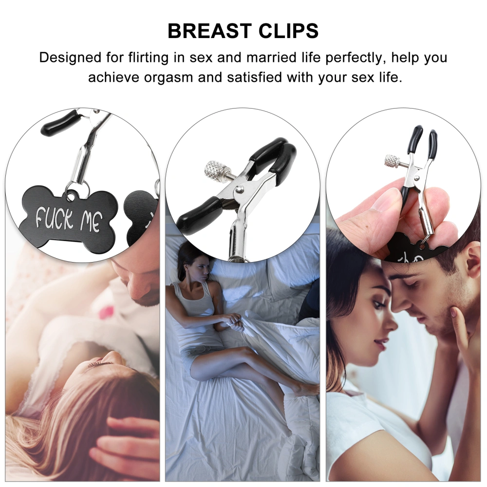 2 Pairs Adjustable Breast Clips Breast Clamps Breast Stimulation Toys for Women