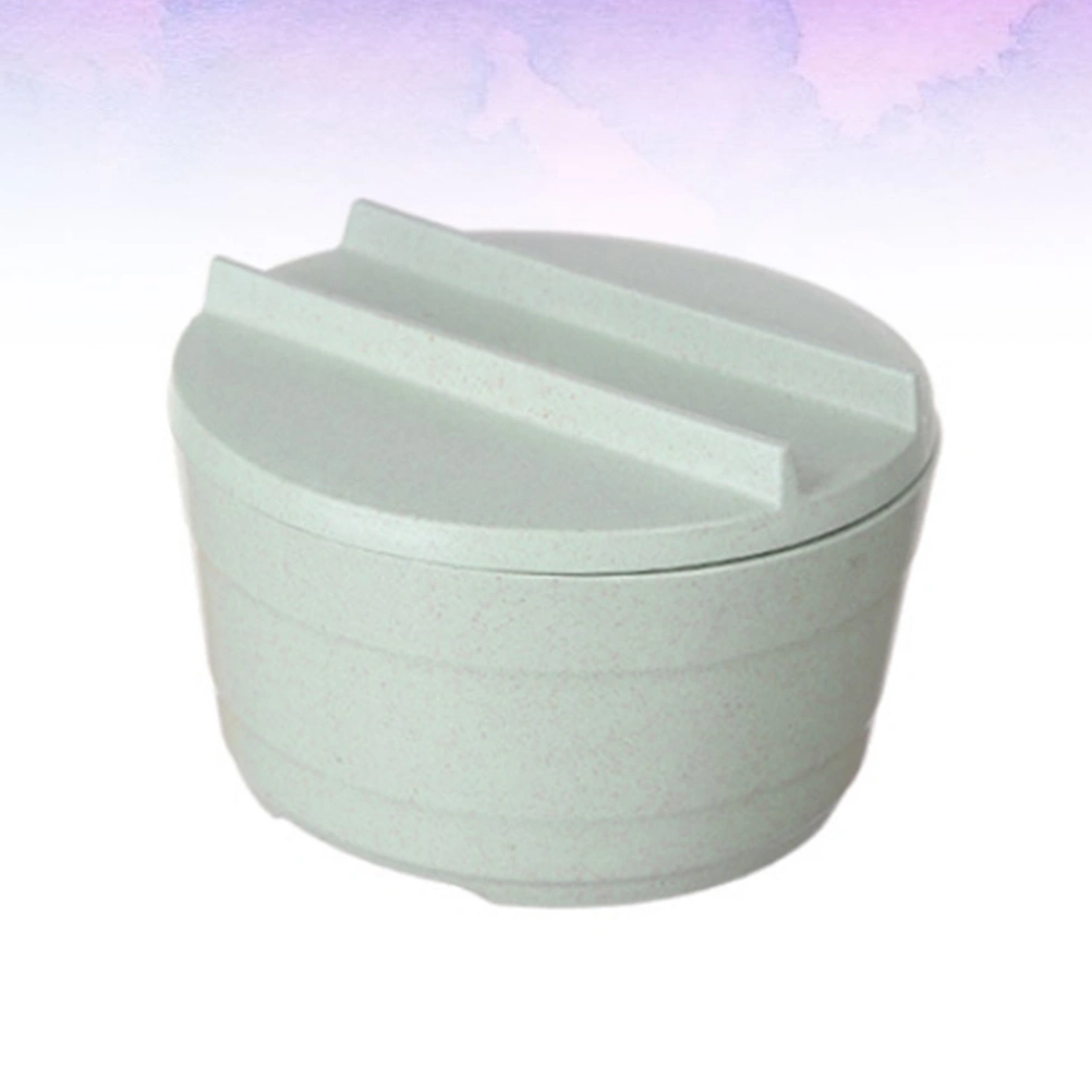 1pc Kitchen Household Wheat Starw Rice Noodle Bowl Kitchen Food Tableware for Home (Green)